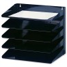 Avery Black Heavy Duty Metal 5 Compartment Letter Rack 380mm Width 605SBLK