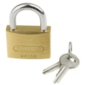ABUS Brass and Steel Padlock Weatherproof Keyed Alike, 8 mm Shackle Diameter, 24 mm Shackle Length, 50 mm Body XR006050K2