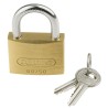 ABUS Brass and Steel Padlock Weatherproof Keyed Alike, 8 mm Shackle Diameter, 24 mm Shackle Length, 50 mm Body XR006050K2