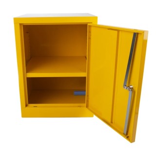 RS PRO Yellow Steel Lockable 1 Door Flammable Cabinet 609 mm x 457 mm x 457 mm 424-5370