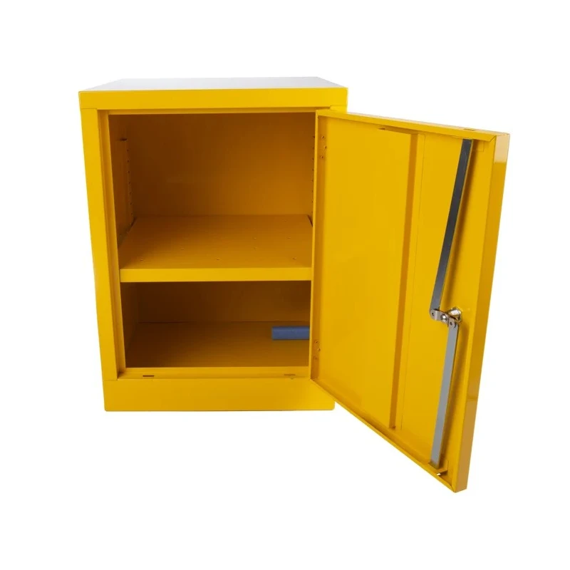 RS PRO Yellow Steel Lockable 1 Door Flammable Cabinet 609 mm x 457 mm x 457 mm 424-5370