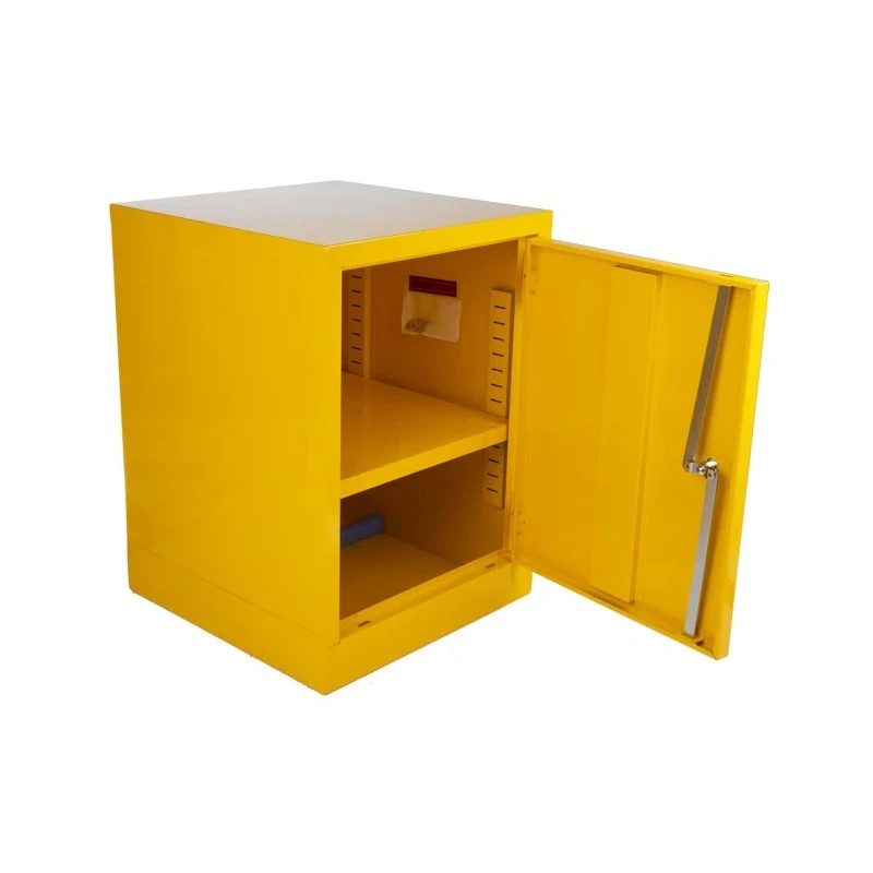 RS PRO Yellow Steel Lockable 1 Door Flammable Cabinet 609 mm x 457 mm x 457 mm 424-5370
