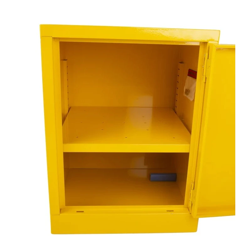 RS PRO Yellow Steel Lockable 1 Door Flammable Cabinet 609 mm x 457 mm x 457 mm 424-5370