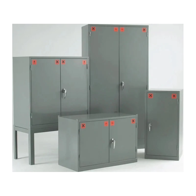 RS PRO Grey Steel Lockable 2 Door Hazardous Substance Cabinet 915 mm x 915 mm x 457 mm 424-5516