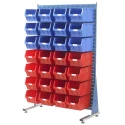 RS PRO Polypropylene Louvre Panel Storage Unit 500 mm x 1000 mm x 2000 mm Blue 424-5566