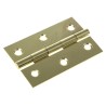 RS PRO Electro Brass Steel Butt Hinge with Fixed Pin, Screw Fixing, 75mm x 49mm x 1.4mm 436-5092