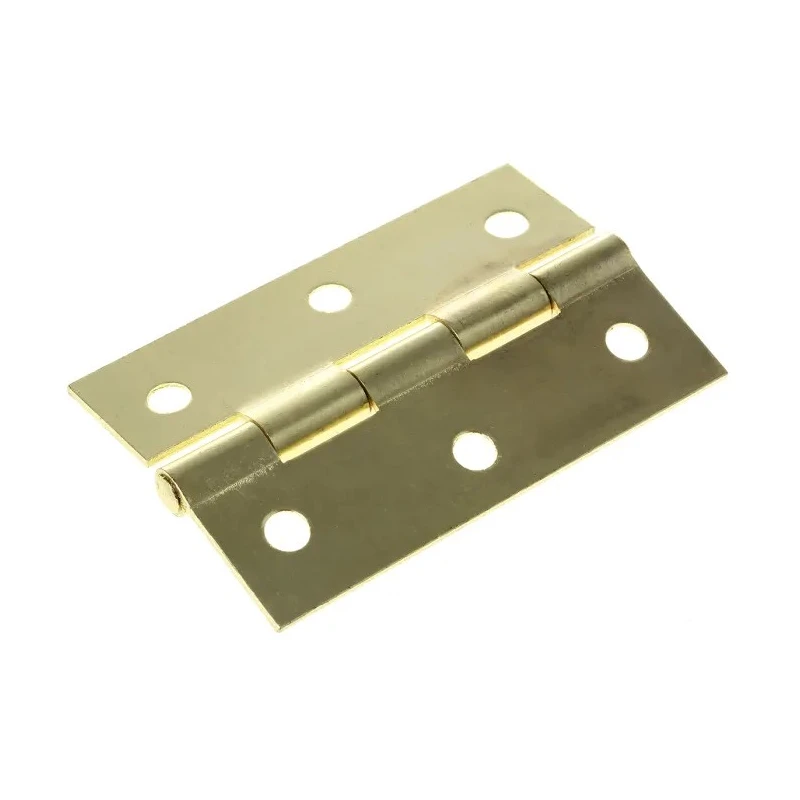 RS PRO Electro Brass Steel Butt Hinge with Fixed Pin, Screw Fixing, 75mm x 49mm x 1.4mm 436-5092