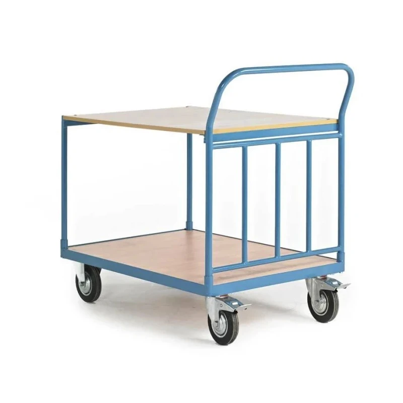 RS PRO Flatbed Wood Platform Trolley, 400 kg Load Capacity, 1.05 m Length x 700 mm Width, Steel Frame 444-2486