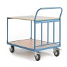 RS PRO Flatbed Wood Platform Trolley, 400 kg Load Capacity, 1.05 m Length x 700 mm Width, Steel Frame 444-2486