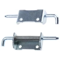 Pinet Zinc Plated Raw Steel Left-Handed Latch with Spring Loaded Pin Bolt-On Fixing 82mm x 21mm x 2.8mm 12-A-3861