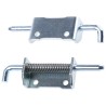 Pinet Zinc Plated Raw Steel Left-Handed Latch with Spring Loaded Pin Bolt-On Fixing 82mm x 21mm x 2.8mm 12-A-3861