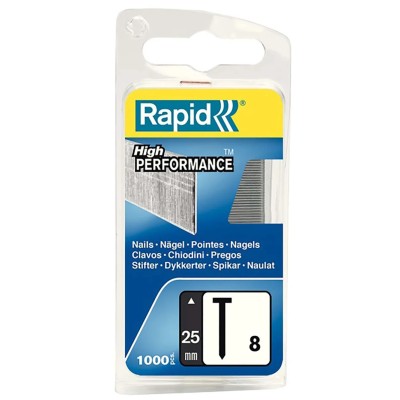 Rapid Galvanised Steel Finishing Nails Brad Head 25 mm 1000 Pcs 40109535
