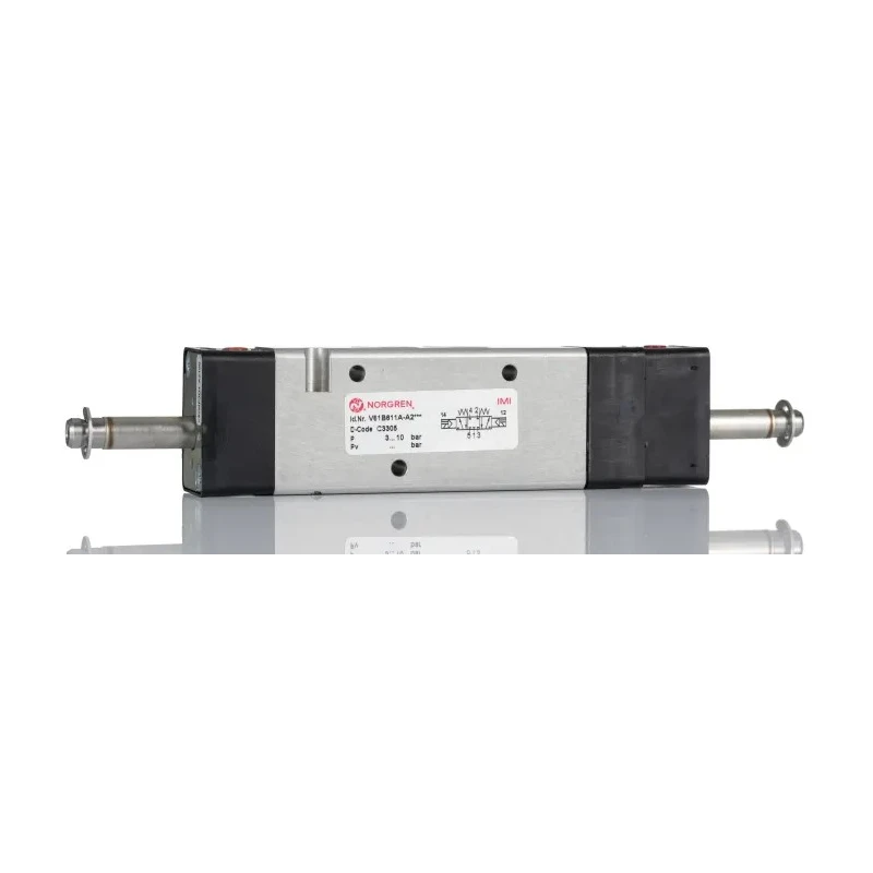 Norgren Pneumatic Solenoid Valve 5/2, 5/3, 3/2, 2 x 3/2 Directional Control Aluminium Body 24V V61B611A-A2000