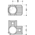 Kee Lite 90° Connector Connecting Component Strut Profile Type 6 Round Tube Size 33.7 mm L21-6