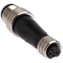 Brad from Molex Straight Circular Connector Adapter 4 M8 Female 4 M12 Male 1200330001