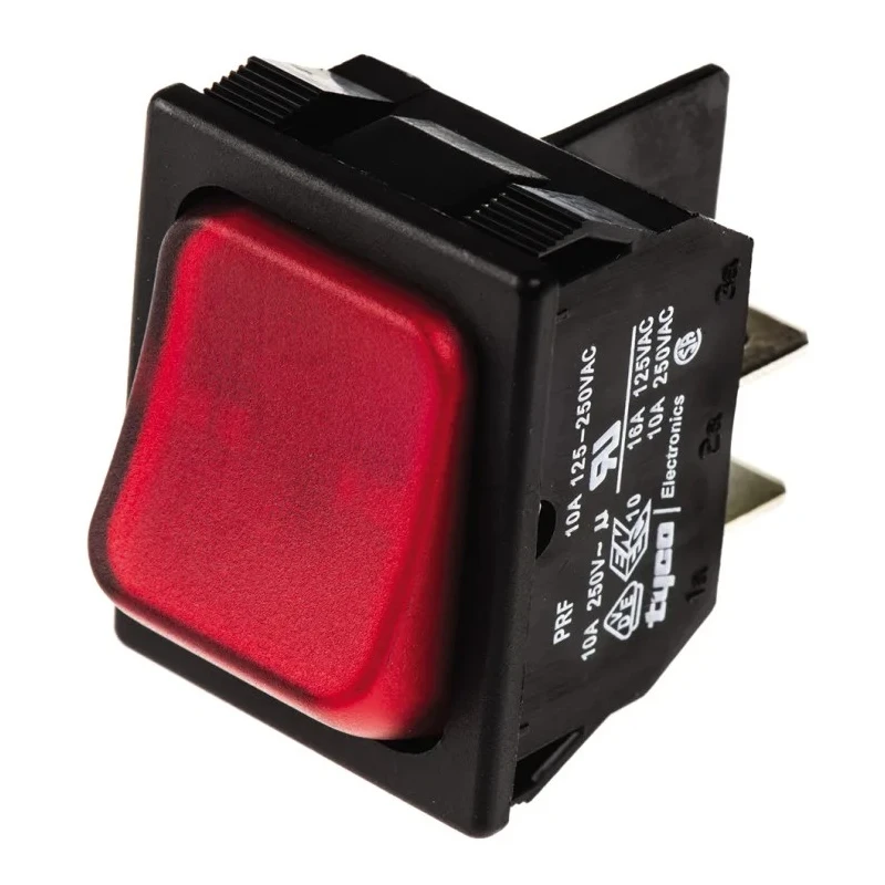 TE Connectivity Illuminated DPST On-Off On-Off Rocker Switch Panel 1634201-4