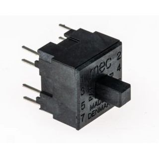 MEC Push Button Switch PCB Mount Silver Round DPDT IP54 