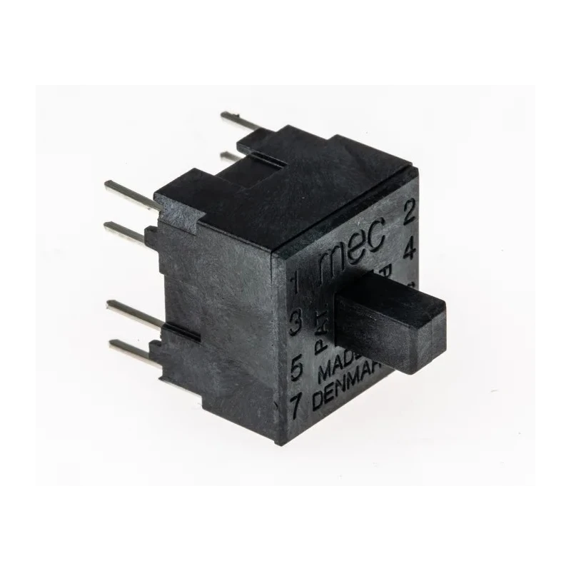 MEC Push Button Switch PCB Mount Silver Round DPDT IP54 