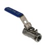 RS PRO ASTM A351-CF8M Stainless Steel Threaded 2-Way Ball Valve BSPP 1/4 Inch 68 Bar A351-CF8M