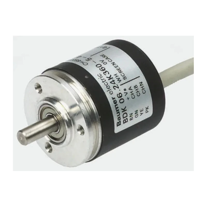 Baumer BDK Series Optical Incremental Encoder 30V dc, 360 ppr, HTL/Push Pull Signal, Solid Shaft 5 mm BDK 16.24K360-5-4