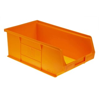 RS PRO Polypropylene Storage Bin, 350 mm x 205 mm x 130 mm, Orange 469-6762