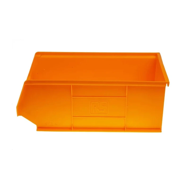 RS PRO Polypropylene Storage Bin, 350 mm x 205 mm x 130 mm, Orange 469-6762