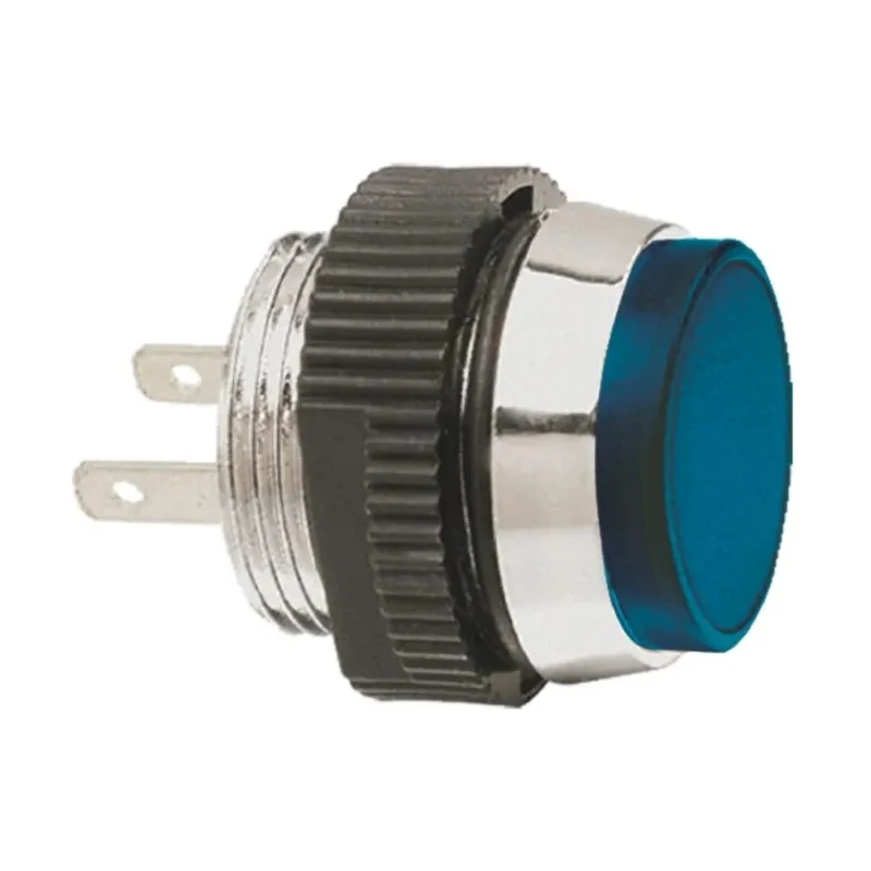 Signal Construct Blue LED Panel Mount Indicator 16 mm, Tab Termination, IP67, 24-28V SKCD 16414