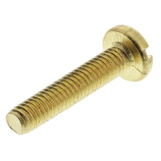 RS PRO Slot Pan Brass Machine Screw 20 mm M4 483-1549