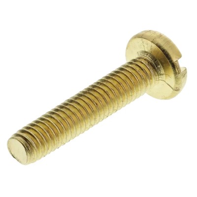 RS PRO Slot Pan Brass Machine Screw 20 mm M4 483-1549