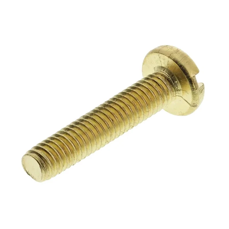 RS PRO Slot Pan Brass Machine Screw 20 mm M4 483-1549