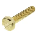 RS PRO Slot Pan Brass Machine Screw 20 mm M4 483-1549
