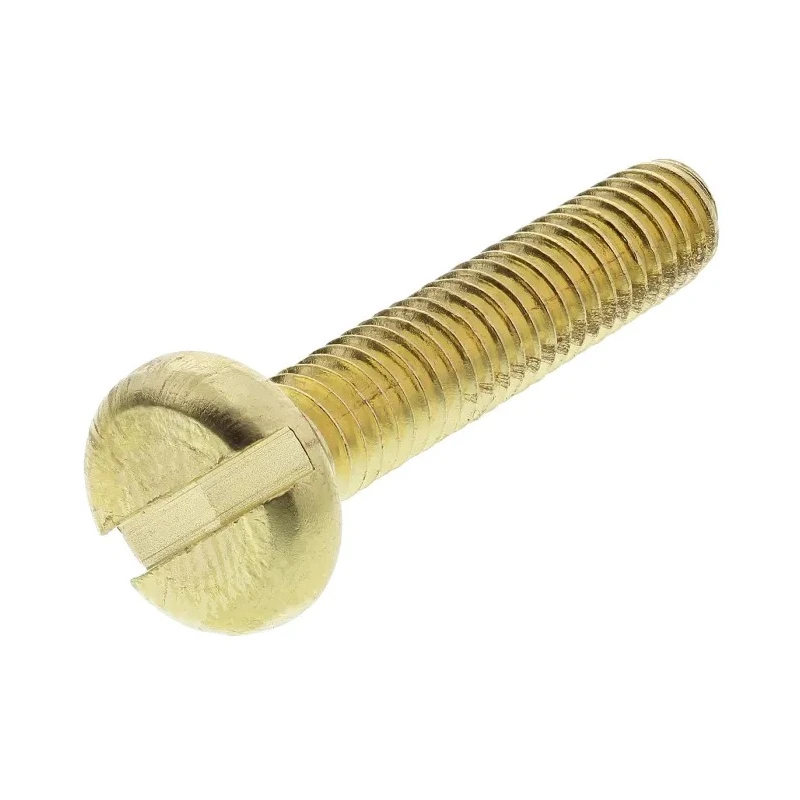 RS PRO Slot Pan Brass Machine Screw 20 mm M4 483-1549