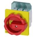 Siemens 3-Pole Panel Mount Isolator Switch, IP65, 32A, 12 kW, Red Handle, Screw Terminal, 