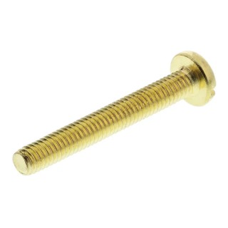 RS PRO Slot Pan Brass Machine Screw 30 mm M4 483-1561