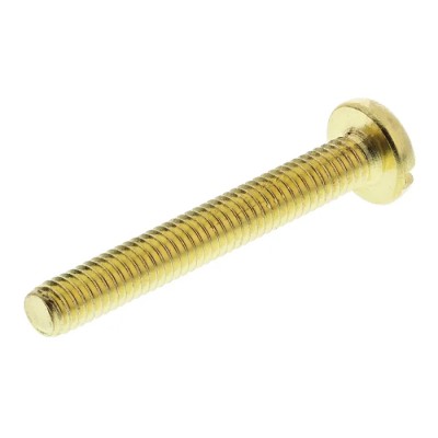 RS PRO Slot Pan Brass Machine Screw 30 mm M4 483-1561