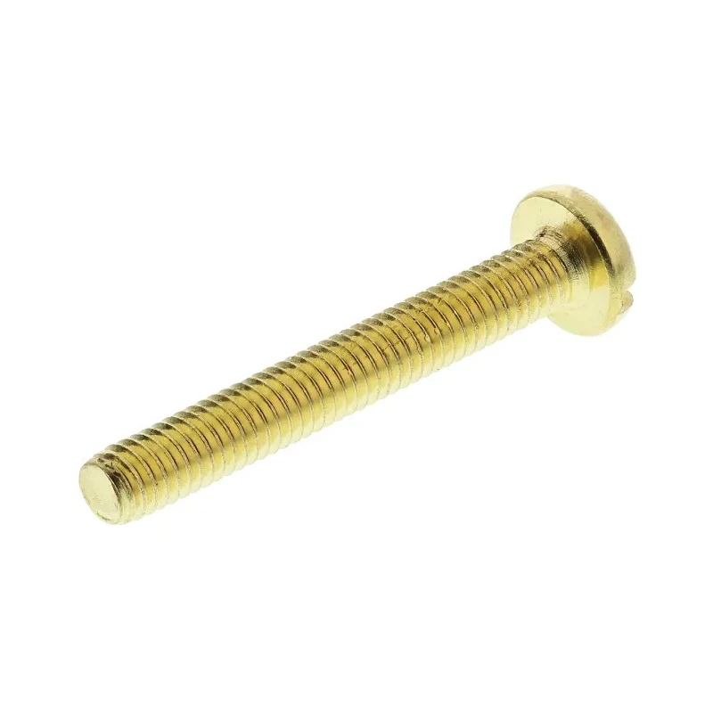 RS PRO Slot Pan Brass Machine Screw 30 mm M4 483-1561