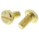 RS PRO Slot Pan Brass Machine Screw 12 mm M6 483-1656