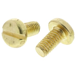 RS PRO Slot Pan Brass Machine Screw 12 mm M6 483-1656