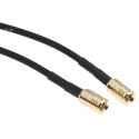 RS PRO 1 m RG174 Coaxial Cable 50 Ω Black Terminated PTFE Jacket RG174