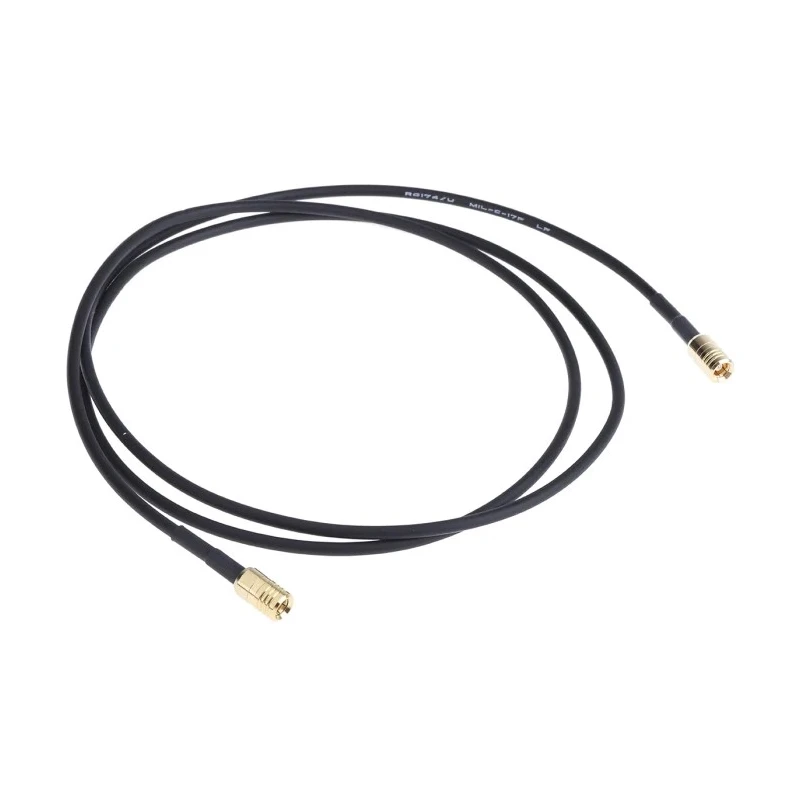 RS PRO 1 m RG174 Coaxial Cable 50 Ω Black Terminated PTFE Jacket RG174