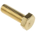 RS PRO Plain Brass Hex Bolt M8 x 25 mm 483-2429