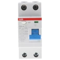 ABB Residual Current Circuit Breaker, 63A, 2-Pole, 300 mA Trip Sensitivity, Type AC, 400V AC 2CSF202001R3630 F202 AC-63/0,3