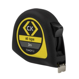 CK Compact Ergonomic 3 Meter Metric Tape Measure 13mm Wide Nylon Coated Blade ABS Plastic Case T3442M 3