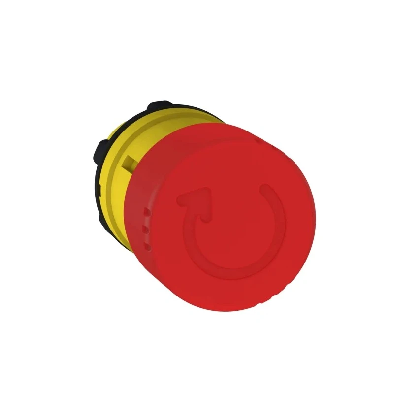 Schneider Electric Emergency Stop Push Button Panel Mount 22 mm Cutout IP66 IP69K IP67 Red Mushroom Head ZB5AS834