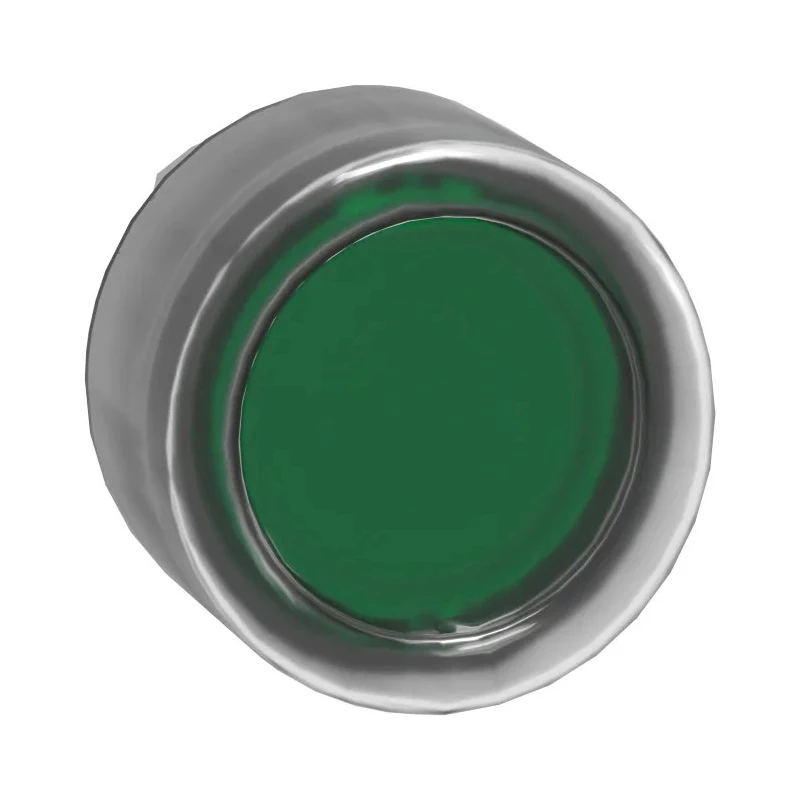 Schneider Electric Harmony XB4 Series Green Spring Return Push Button Head, 22 mm Cutout, Metal, IP67 IP66 ZB4BW533