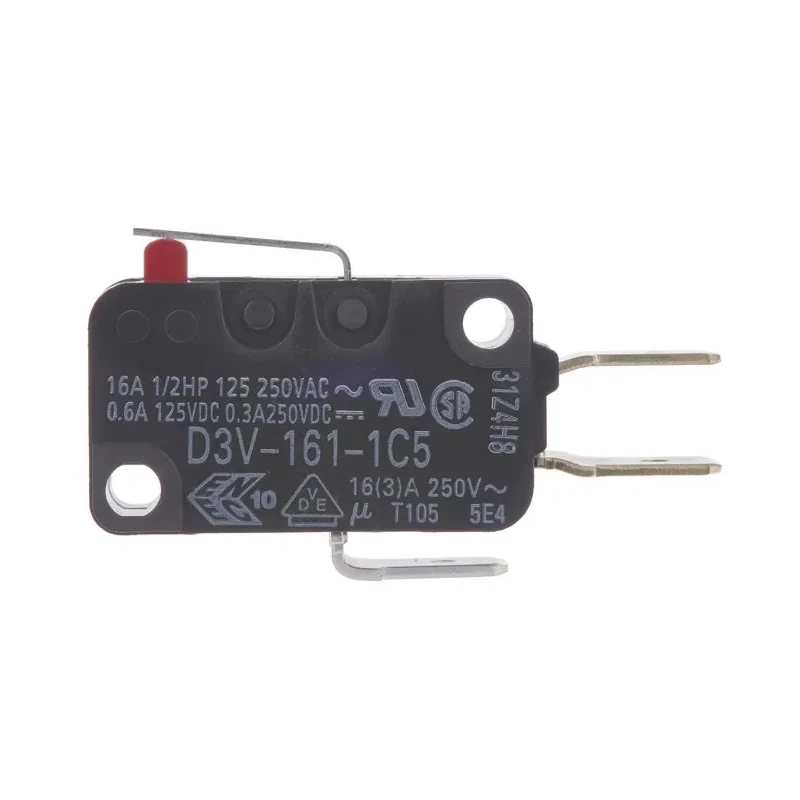 Omron Miniature Short Hinge Lever Micro Switch Tab Terminal 16A 250V AC/DC SPDT IP40 D3V-161-1C5