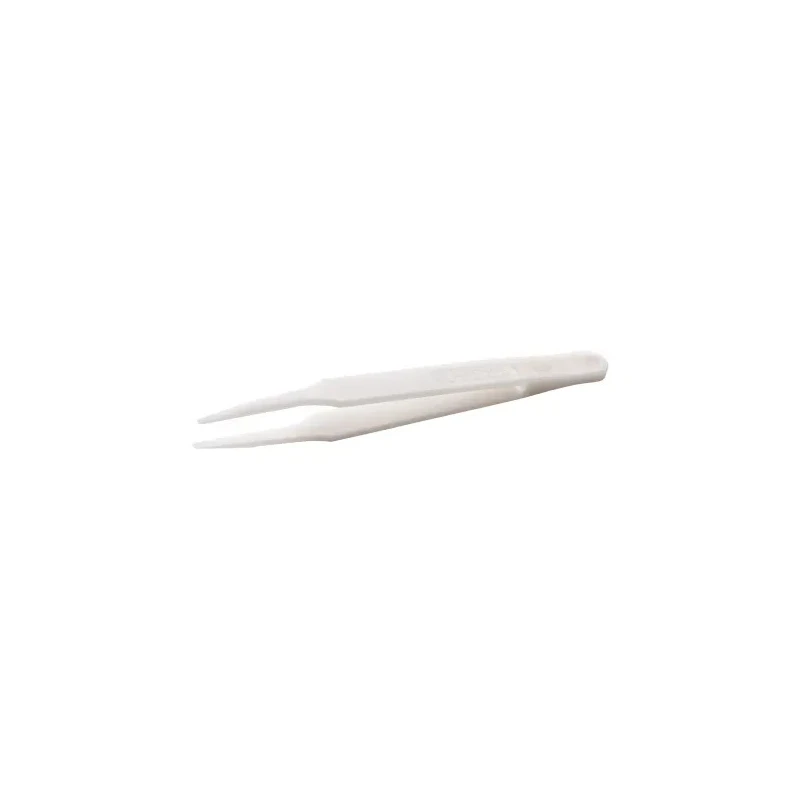 ideal-tek 115mm Plastic Straight Round Very Fine Flat Tweezer 702A.DG.ITR