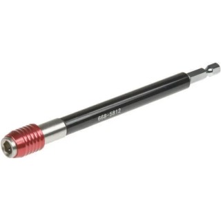 RS PRO Black Anodised, Red Anodised Drill Extension Bar Chrome Vanadium Steel 600mm 668-5824
