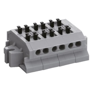 Sato Parts Non-Fused Terminal Block 10-Way 16, 26AWG Wire 10A Screwless 300V ML-1700-B-10P