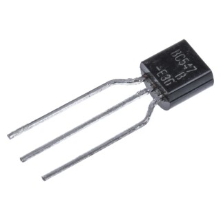 onsemi Bipolar Transistor, NPN, 100 mA, 45 V, 3-Pin TO-92 Package BC547BTA